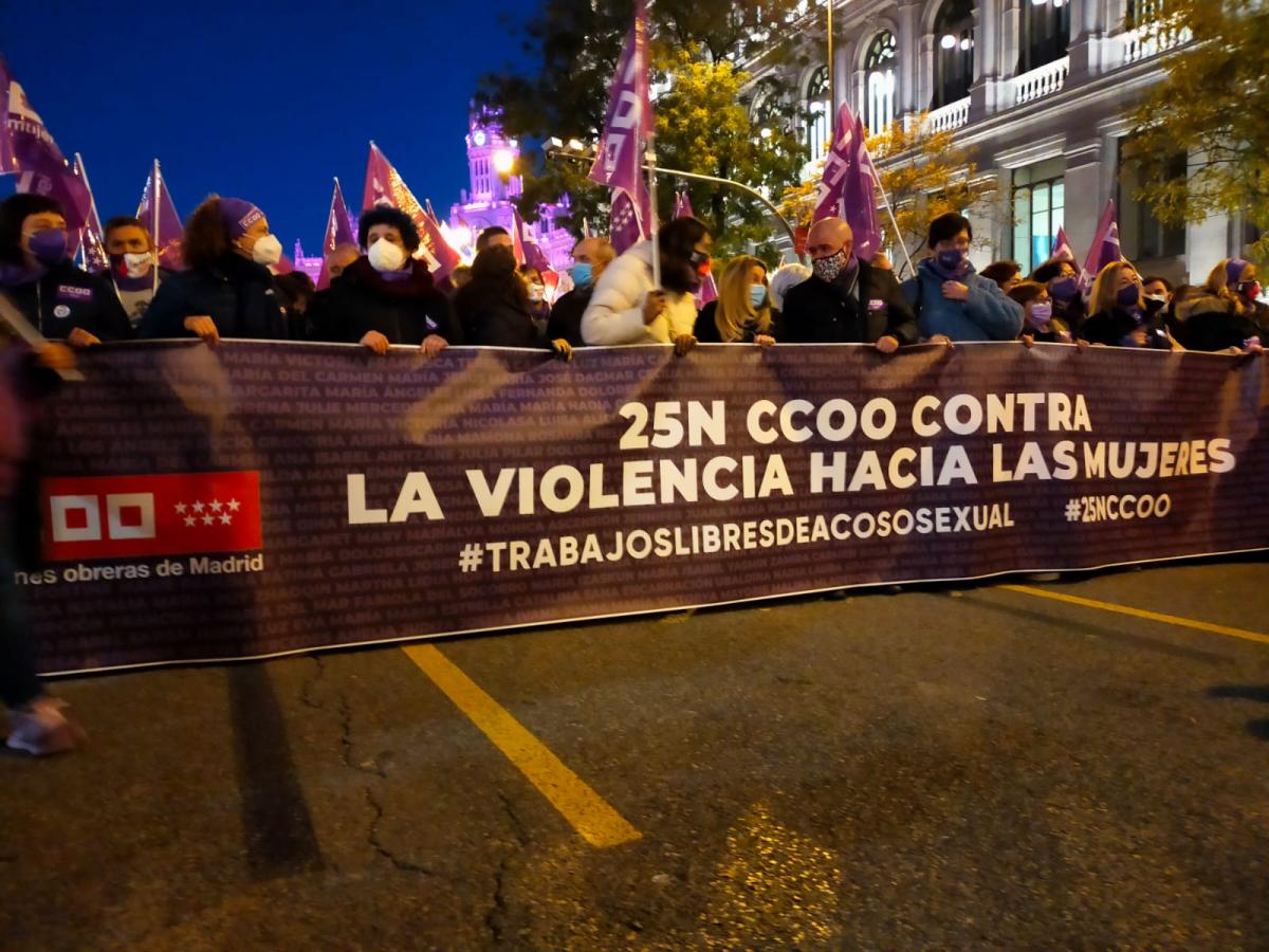 Manifestacin en Madrid, 25N Dia por la eliminacin de la violencia hacia las mujeres.