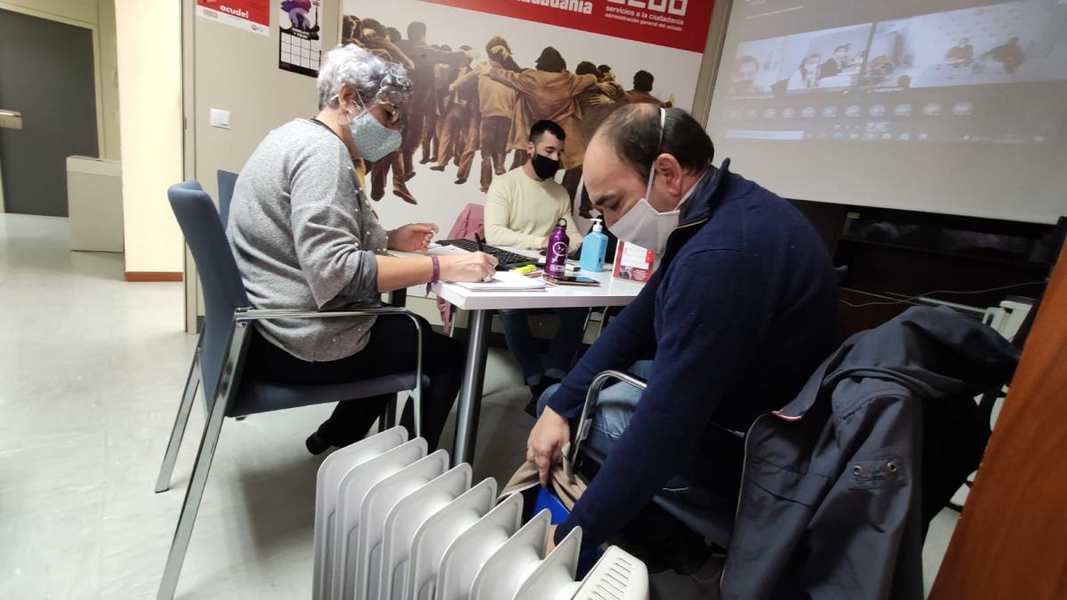 Imagen de archivo de la reunin por videoconferencia con la Administracin el pasado 2020