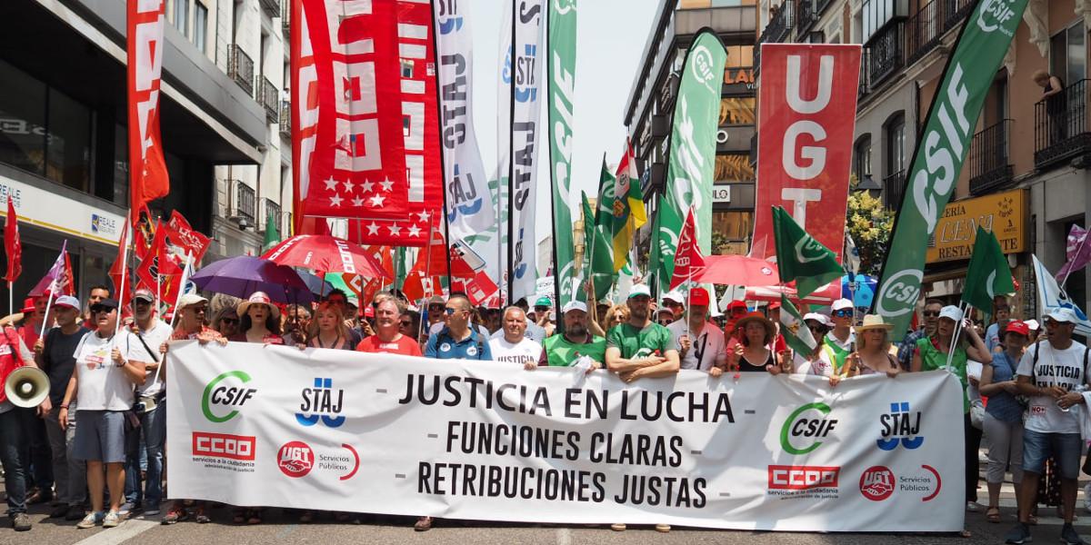 Manifestación del personal de la Administración de Justicia (27/06/2023).
